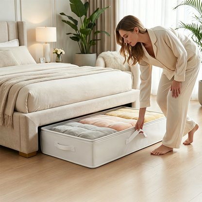🛏️ Save 50%! 📦 Foldable Underbed Storage Bag – Zipper lid & space‑saving ✨