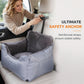 🐾 Save 50%! 🚗 Car Pet Booster Seat – Half-enclosed & travel-safe ✨