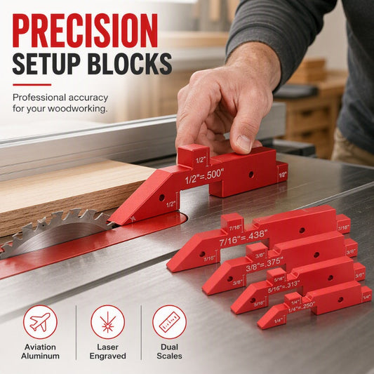 📐 Save 50%! 🪵 Woodworking Setup Blocks – Aluminum, high precision & quick calibration ✨