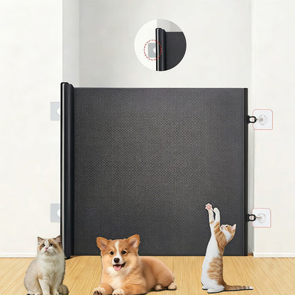 🐾 Save 50%! 🚪 Retractable Pet Gate – Punch-free & ideal for doorways & stairs ✨
