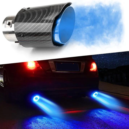 🚗 Save 50%! 🔥 LED Exhaust Tip – Flame effect, carbon sleeve & universal fit 💨