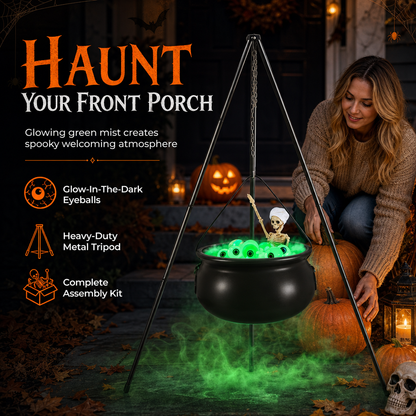 🎃 Save 50%! 🧙 Witch Cauldron – Large, with tripod stand & Halloween-ready ✨