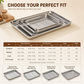 🍰 Save 50%! 🥓 Steel Baking Tray & Cooling Rack – Oil drainage & warp-resistant ✨