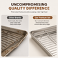 🍰 Save 50%! 🥓 Steel Baking Tray & Cooling Rack – Oil drainage & warp-resistant ✨
