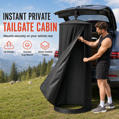 🏕️ Save 50%! 🚿 Portable Car Rear Shower Tent – Quick setup & privacy for camping ✨