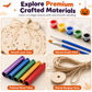 🎃 Save 50%! 🪵 Wooden Pumpkin Craft Kit – DIY wind chime for Halloween ✨
