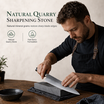 🪨 Save 50%! 🔪 Natural Whetstone 3000 Grit – Green slurry & single-sided for knives ✨