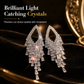 💎 Save 50%! 🎀 Rhombus Zirconia Drop Earrings – S925 posts & crystal fringe ✨