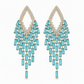 💎 Save 50%! 🎀 Rhombus Zirconia Drop Earrings – S925 posts & crystal fringe ✨