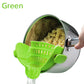 🍲 Save 50%! 🧽 Silicone Strainer – With holder for pots & pans ✨