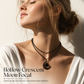 🖤 Save 50%! 🌙 Gothic Crystal Beaded Necklace – Hollow moon pendant ✨