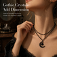 🖤 Save 50%! 🌙 Gothic Crystal Beaded Necklace – Hollow moon pendant ✨