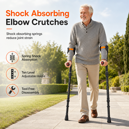 🩼 Save 50%! 💪 Folding Forearm Crutches – Non-slip & mobility aid ✨