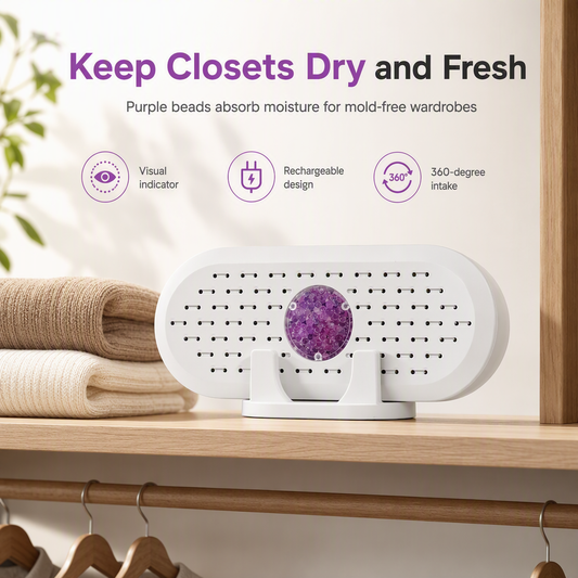💧 50% OFF! ♻️ Mini Reusable Dehumidifier – Silica gel beads & USB drying ✨