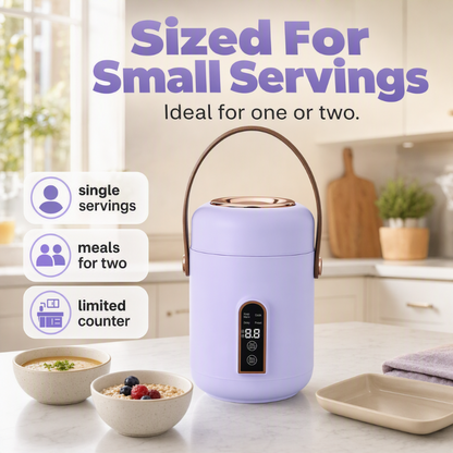 🍲 Save 60%! ⚡ Mini Electric Stew Pot – Ceramic liner & portable ✨