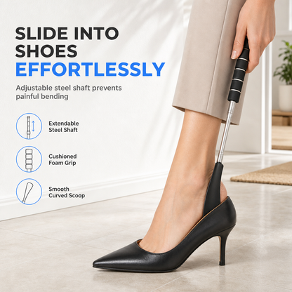 👞 BUY 1 GET 1 FREE! 🎁 Telescopic Shoe Horn – 70cm handle & no bending ✨