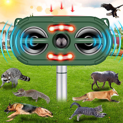 🐾 Save 50%! ☀️ Solar Ultrasonic Animal Deterrent – Humane & garden-safe ✨