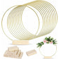 🌸 Save 50%! ✨ Gold Decorative Hoop – Wooden stand & elegant ✨