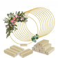🌸 Save 50%! ✨ Gold Decorative Hoop – Wooden stand & elegant ✨