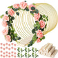 🌸 Save 50%! ✨ Gold Decorative Hoop – Wooden stand & elegant ✨