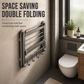 🛁 Save 50%! 🧺 Double Folding Towel Rack – Suction mount, rustproof & space-saving ✨