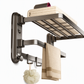 🛁 Save 50%! 🧺 Double Folding Towel Rack – Suction mount, rustproof & space-saving ✨