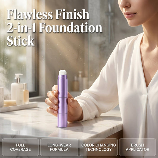 💄 50% OFF! ✨ 2-in-1 Color-Changing Foundation Stick – Skin-matching & flawless finish ✨