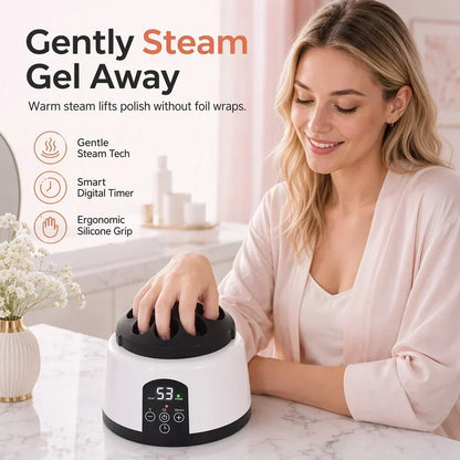 💅 50% OFF! 💨 Steam Gel Nail Remover – Gentle removal & digital timer ✨