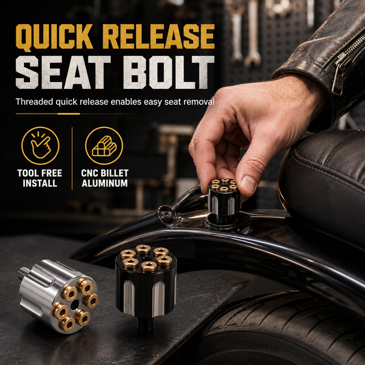 🏍️ 60% OFF! ✨ CNC Quick-Release Seat Bolt – Tool-free, anti-corrosion & stylish ✨