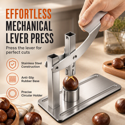 🌰 50% OFF! 🔧 Stainless Steel Nut Cracker – Lever press & cross scoring ✨