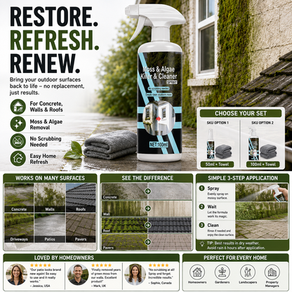 🌿 50% OFF! 💦 Fast-Acting Moss Remover Spray – Quick & effective ✨