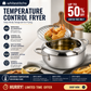 🍤 Save 50%! 🔥 Tempura Fryer Pot – 201 steel, thermometer & drain rack ✨
